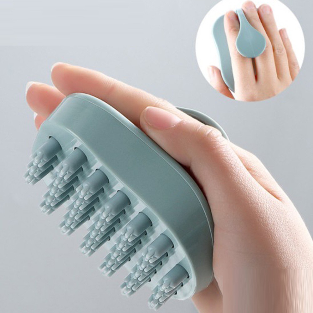 [Hàng mới về] Cọ gội đầu mát xa da đầu bằng silicone mềm mại chăm sóc và làm giảm rụng tóc tiện lợi