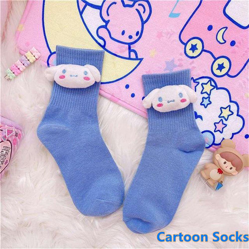 Tất Cotton Hoạt Hình Kuromi Đáng Yêu Cho Bé Gái