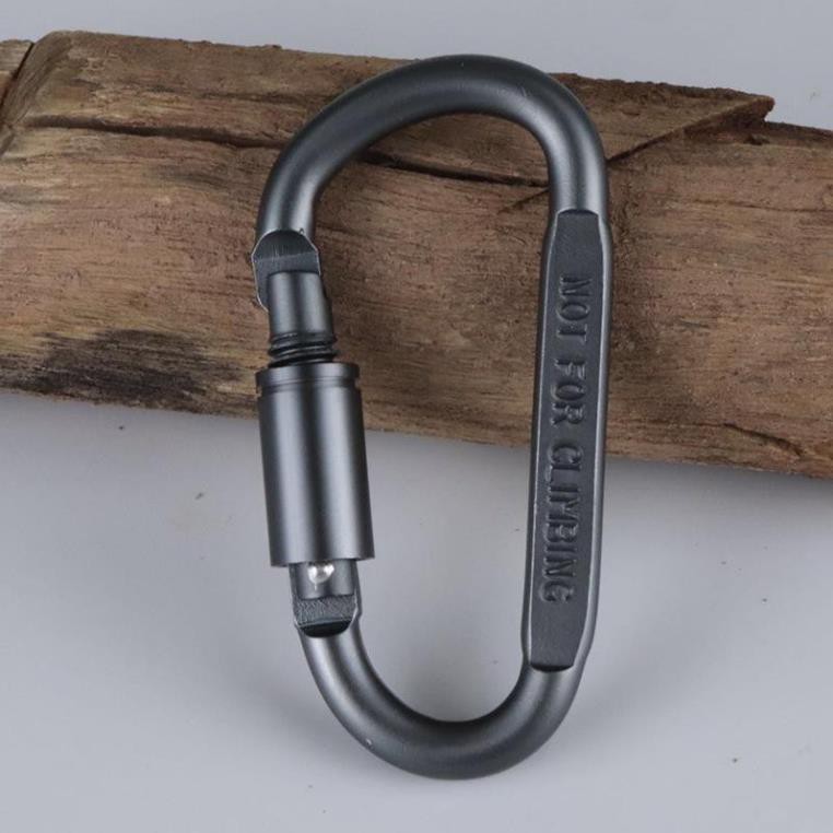 Móc Khóa Nhôm Carabiner Hình Chữ D Được Làm Từ Hợp Kim Nhôm Cao Cấp Siêu Cứng Và Bền, Không Bị Mài Mòn 8498