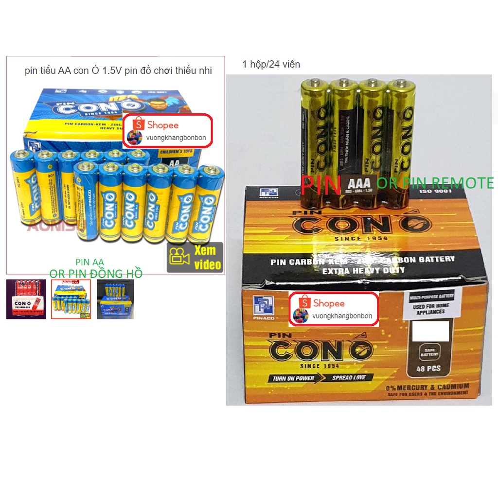 1 VĨ Pin đồ chơi con ó AA tốt  1v5 chính hãng