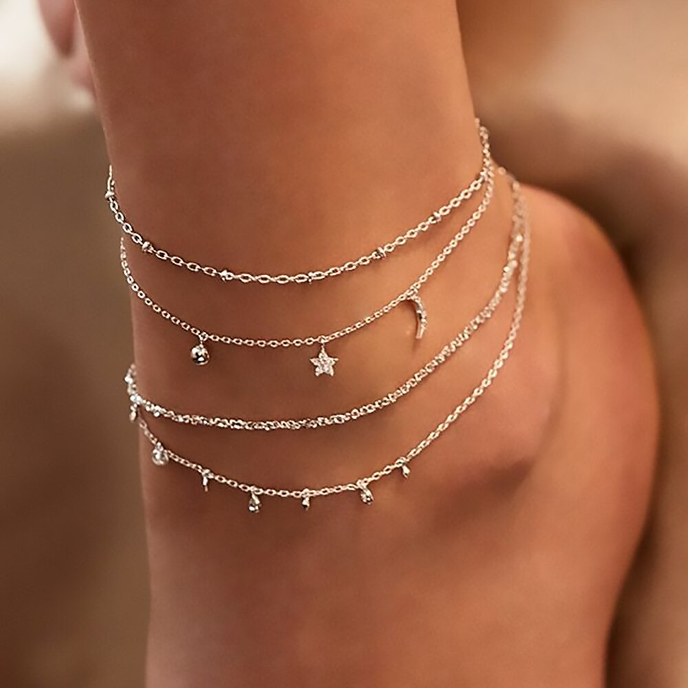 Lắc chân mặt hình chữ thập thời trang cho nữ