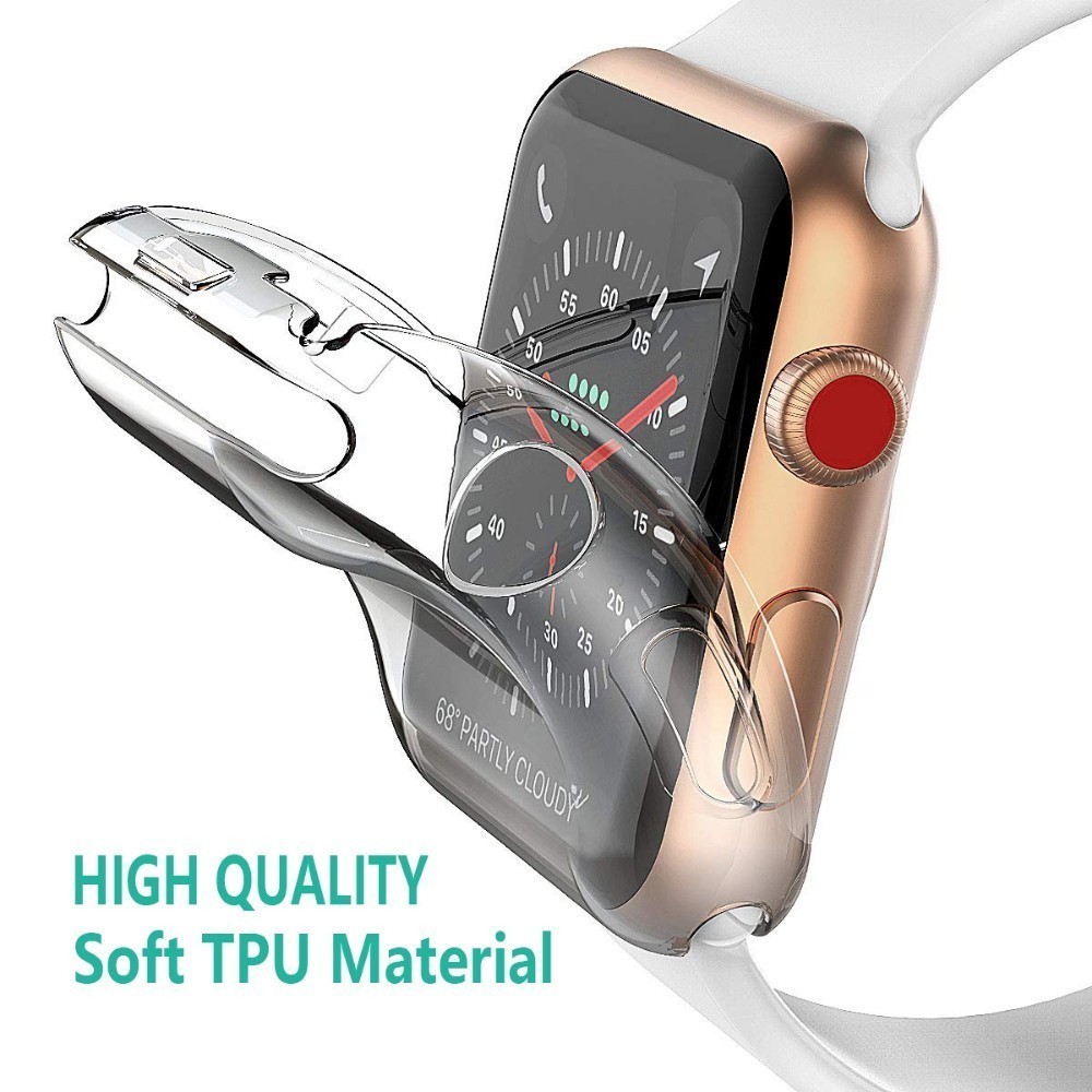 Ốp silicon bảo vệ màn hình đồng hồ thông minh cho Apple Watch iwatch5 iwatch4 Iwatch 5 4 3 2 1 6 40MM 44MM 38MM 42MM