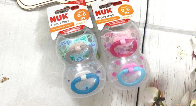 Ti giả / ti ngậm NUK núm silicone Happy Days