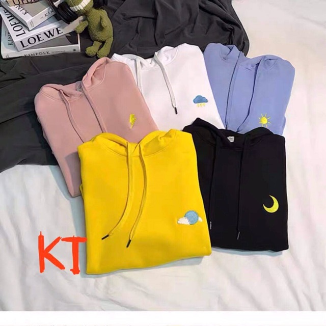 Áo hoodie nỉ mũ túi bụng lô gô thời tiết giá rẻ