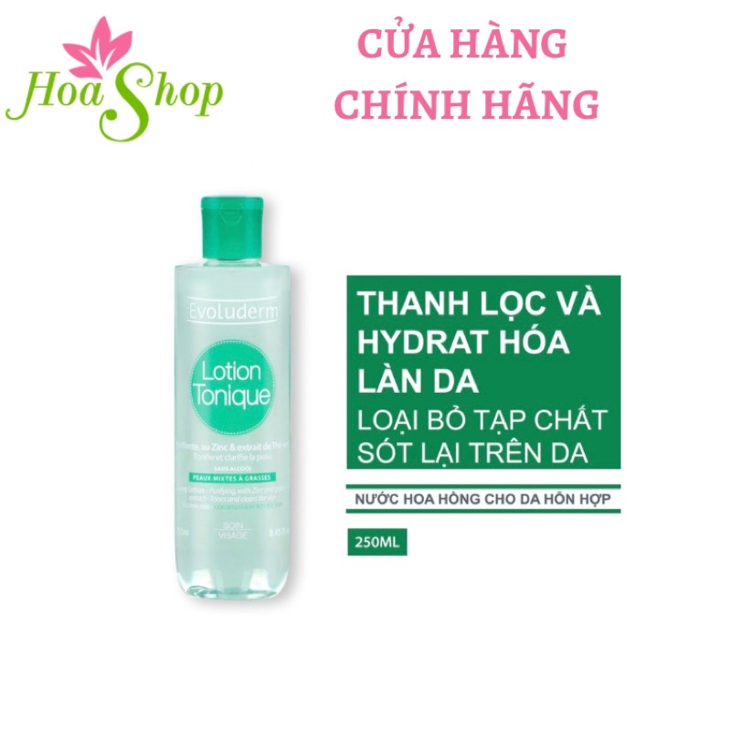 Nước Hoa Hồng Evoluderm Dành Cho Da Hỗn Hợp Và Dầu Mụn 250ml