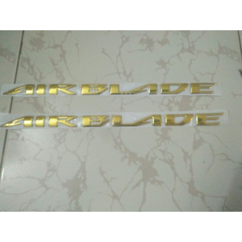 Bộ tem chữ nổi Airblade màu crôm vàng 2014