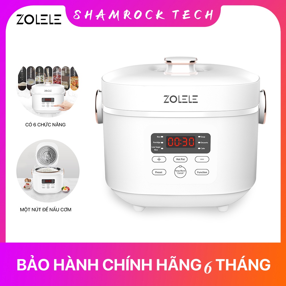 Nồi cơm điện tách đường đa chức năng zolele ZB500 - Dung tích 3L Chức năng hẹn giờ