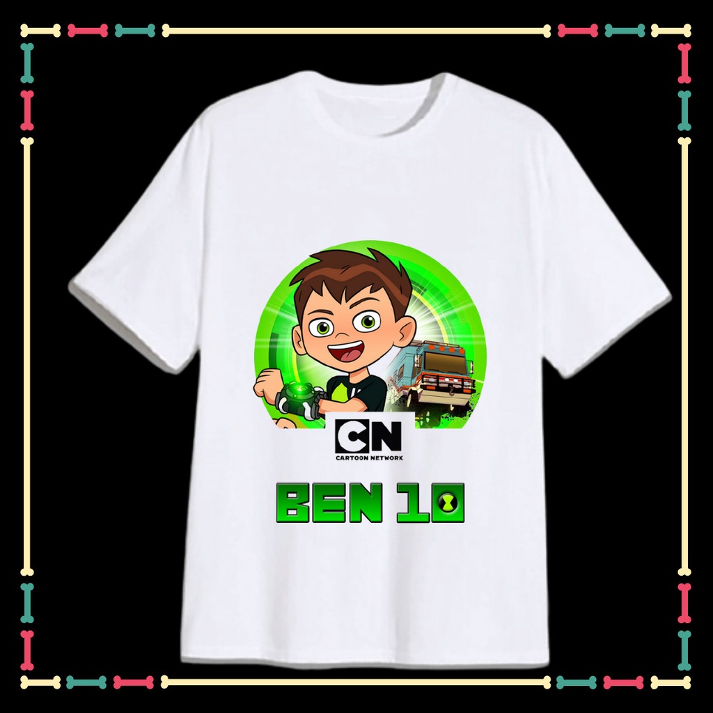 Áo thun cộc tay bé trai bé gái in mẫu Ben 10 Benten vải thun co giãn 4 chiều đủ màu sắc
