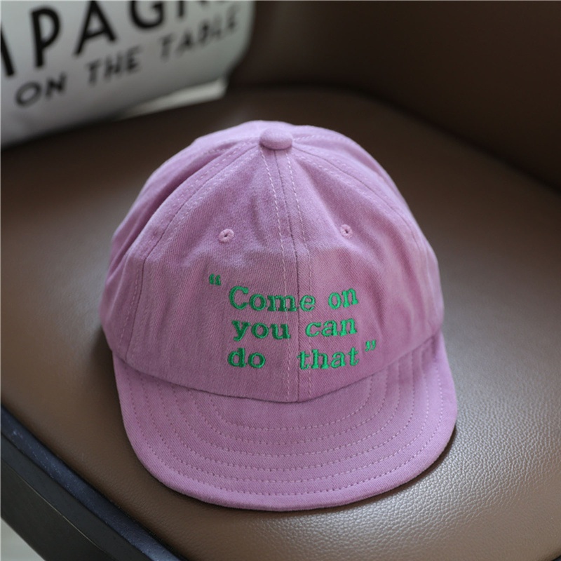 Nón Kết Thêu Chữ Thoáng Khí Thời Trang Xuân Hè Cho Bé Trai Và Gái