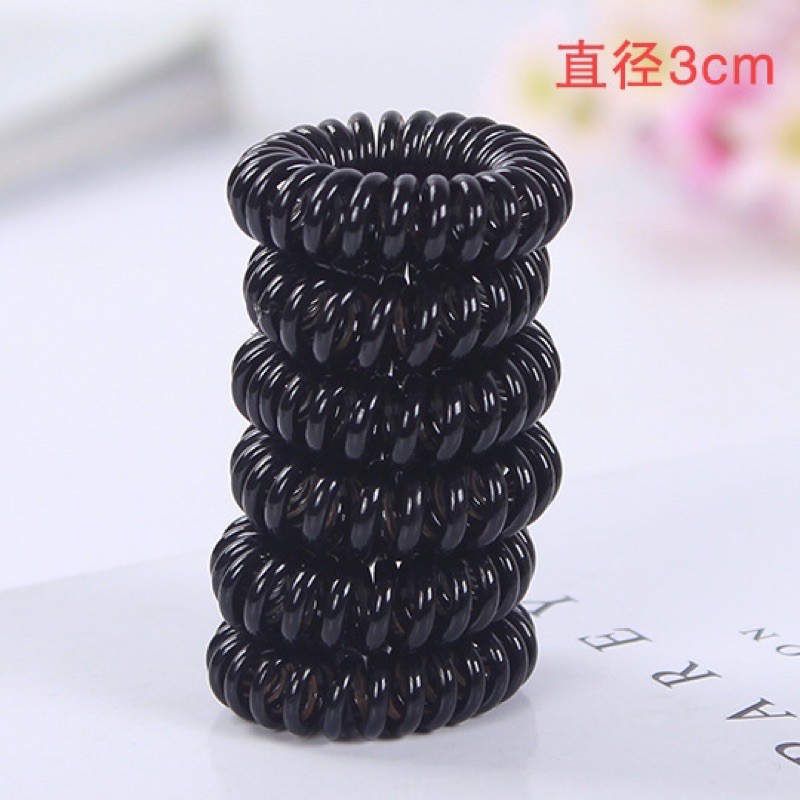 Set 10 Dây Buộc Tóc Lò Xo Dạng Dây Điện Thoại