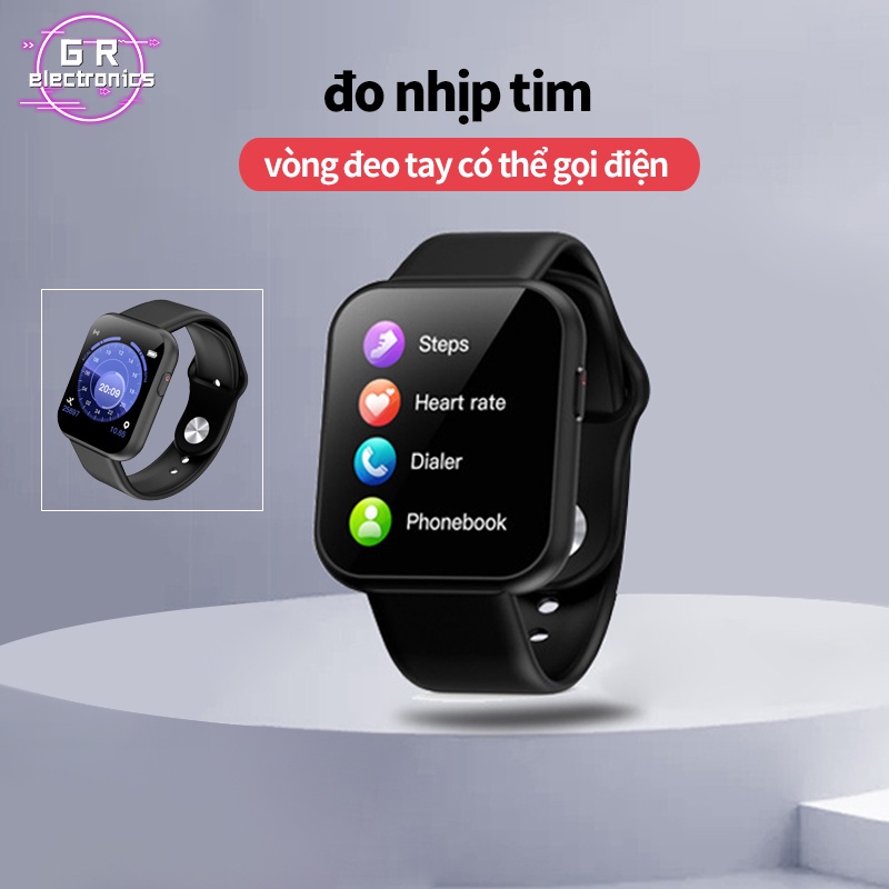 Đồng hồ ông minh màn hình HD nhanh chóng sạc USB. chống nước theo dõi nhịp tim chế độ đa vận động có thể gọi điện Smart
