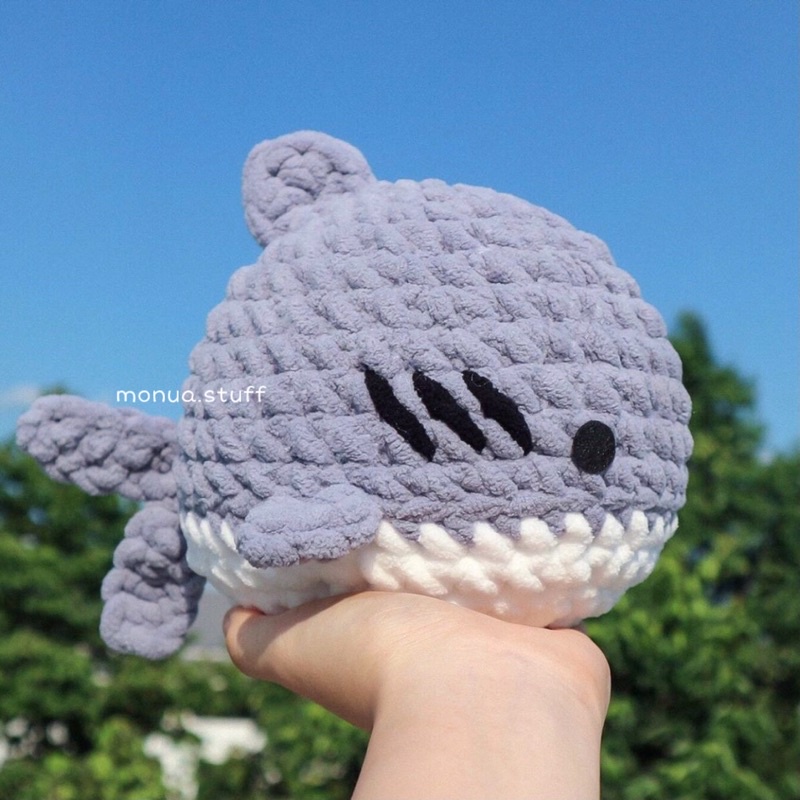 Cá Mập Bông 🦈 || Len Móc Thủ Công || Monua.stuff 🦀