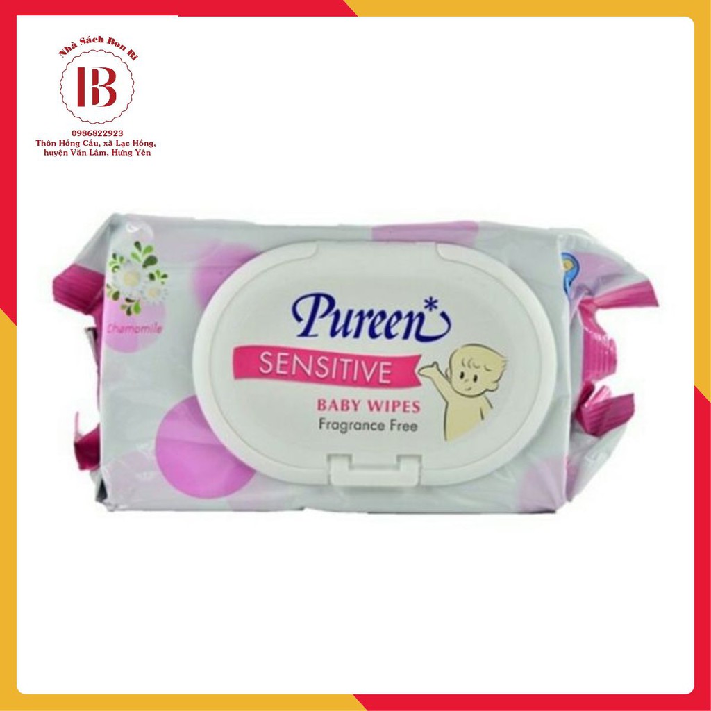 Khăn ướt/ giấy ướt Pureen Vitamin E 80 tờ không mùi an toàn tuyệt đối khi dùng cho trẻ sơ sinh 