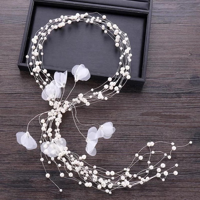 Dây hạt trai nhân tạo nhựa trang trí đủ màu