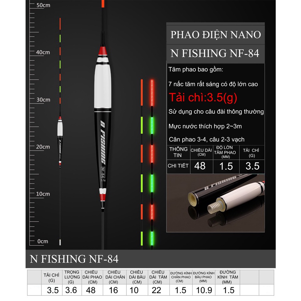 Phụ kiện câu đài,Phao câu đài - Phao đèn săn hàng NF
