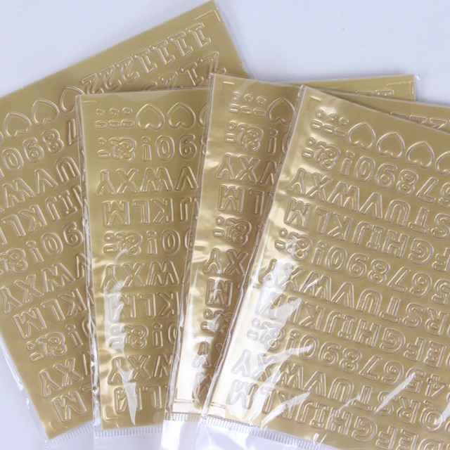 1 Tấm Hình Dán Bảng Chữ Cái Tự Dính Trang Trí