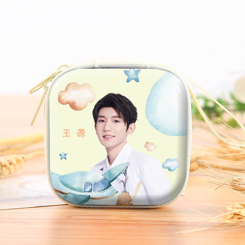 Túi dạng hộp tiện ích đựng tiền xu, tai nghe TNT TFBOYS Vương Nguyên Vương Tuấn Khải Dịch Dương Thiên Tỉ