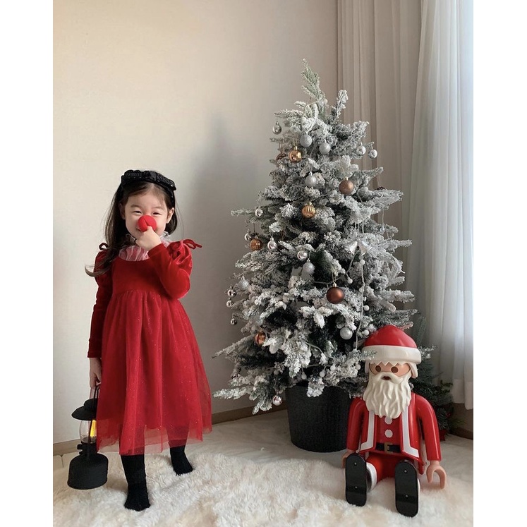 Váy nhung công chúa cho bé gái (3 màu)