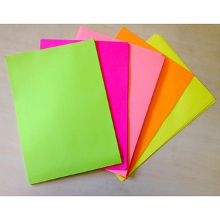 Giấy bìa dạ quang 5 màu A4 160gsm