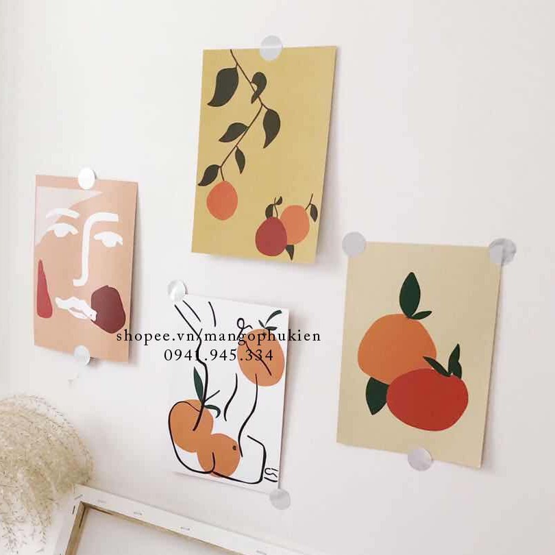 Tranh poster 2 mặt trừu tượng decor trang trí tường chụp ảnh ( Tranh treo tường cổ điển )