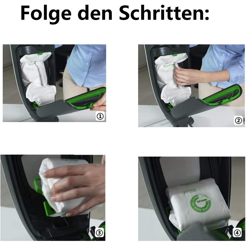 Bộ 12 Túi Đựng Máy Hút Bụi Vorwerk Kobold VK 200 - Premium VK 200 VK200 FP
