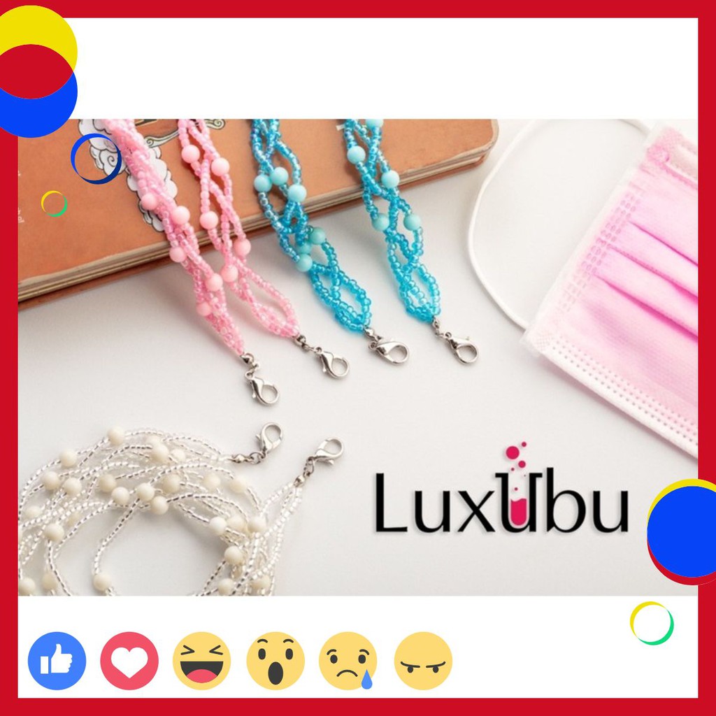 //Luxubu// HAND MADE Tripple Dây đeo khẩu trang hạt cườm/ Mask strap / dây đeo sành điệu / dây đeo kính