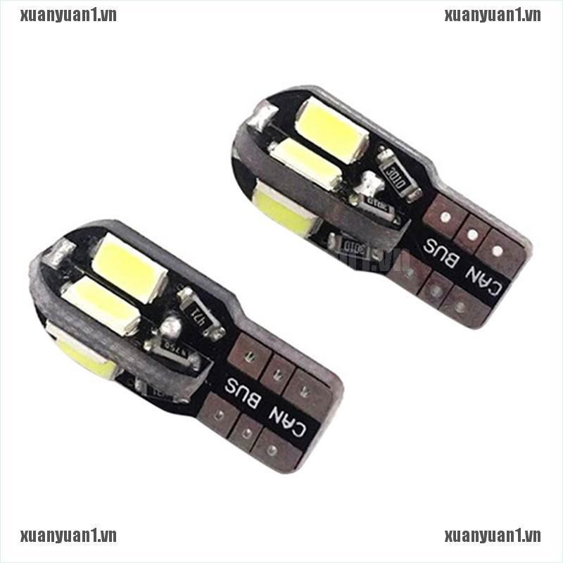 [XUANYUAN1] Set 10 Đèn LED T10 194 168 W5W 5730 8 LED SMD Ánh Sáng Trắng Dành Cho Ô Tô