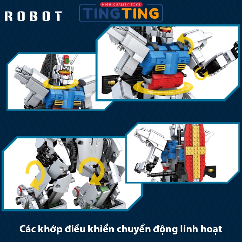 Đồ chơi lắp ráp technic điều khiển từ xa robot RX78 986 chi tiết - chính hãng Mouldking