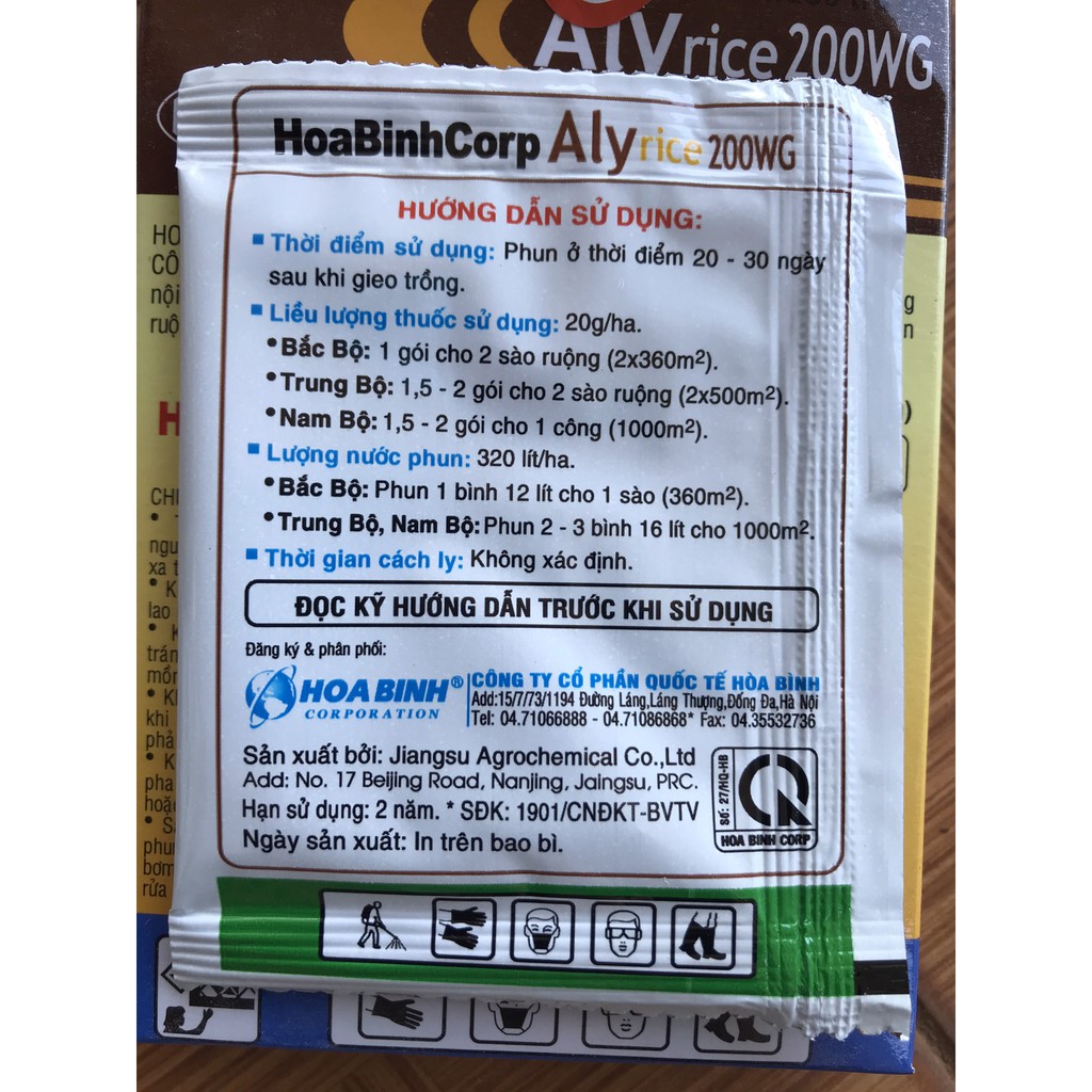 Combo 2 gói Thuốc diệt cỏ 2 lá mầm: cỏ trai, cỏ lác, cỏ mần trầu, cỏ mương, cỏ vảy ốc, cỏ vừng....