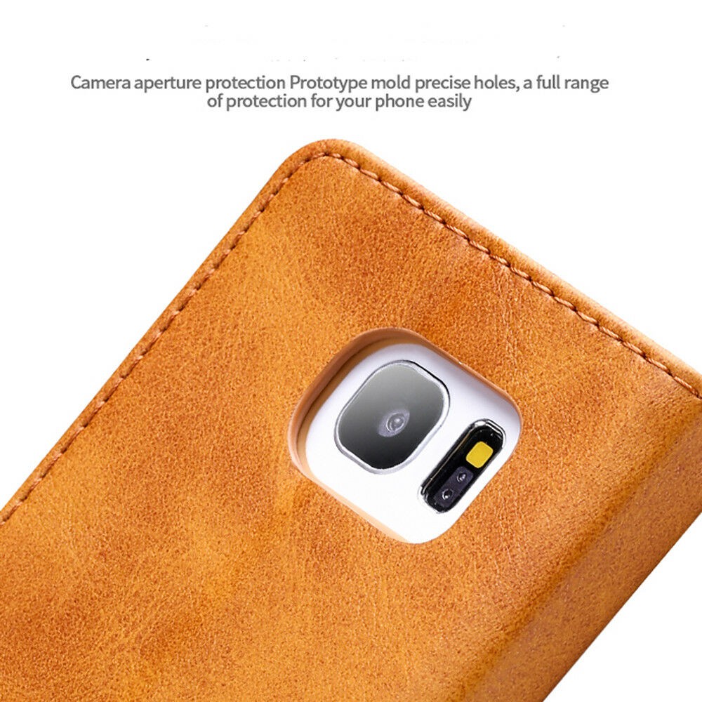 Ốp lưng da PU kèm ngăn đựng thẻ dành cho điện thoại Samsung Galaxy S6 S6edge S7 S8 S9+ S7edge | BigBuy360 - bigbuy360.vn