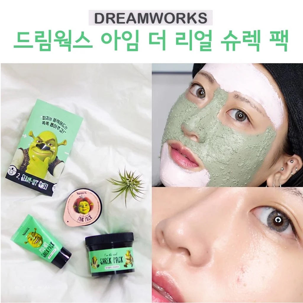 Mặt Nạ Đất Sét Real Shrek Pack - Cica Sugar Scrub | Mặt nạ lột mụn đầu đen Peel Off Shrek Pack Cho Da Dầu Mụn, Mụn Ẩn