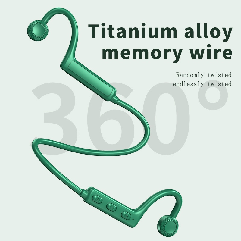 Tai Nghe Bluetooth Truyền Âm Qua Xương Kèm Mic Trọng Lượng Nhẹ Chống Mồ Hôi Cho Điện Thoại Khi Lái Xe / Leo Núi / Chạy Bộ
