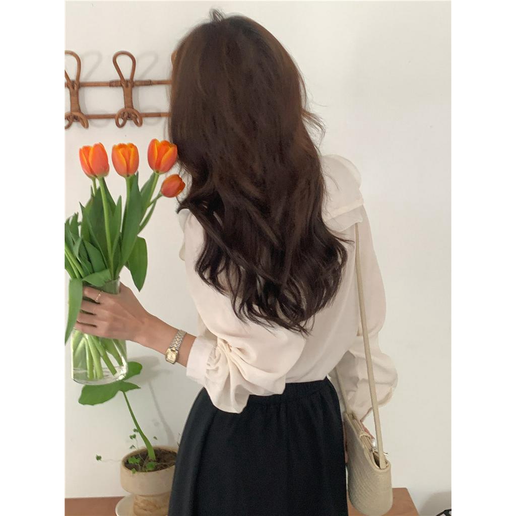 Áo Sơ Mi Dài Tay Cổ Xếp Ly Tinh Tế 54272