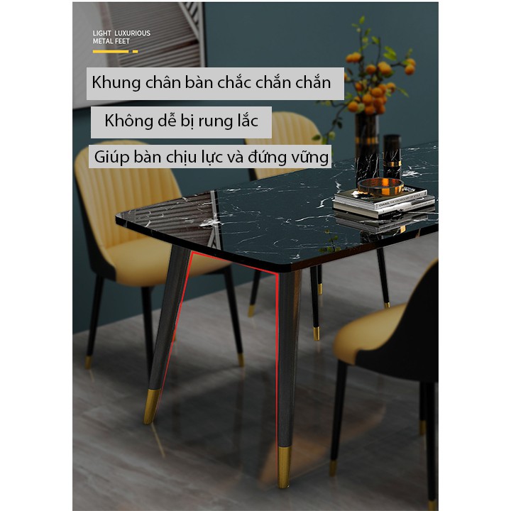 Bàn ăn mặt vân đá sang trọng, hiện đại BGA001-BGA002 | BigBuy360 - bigbuy360.vn