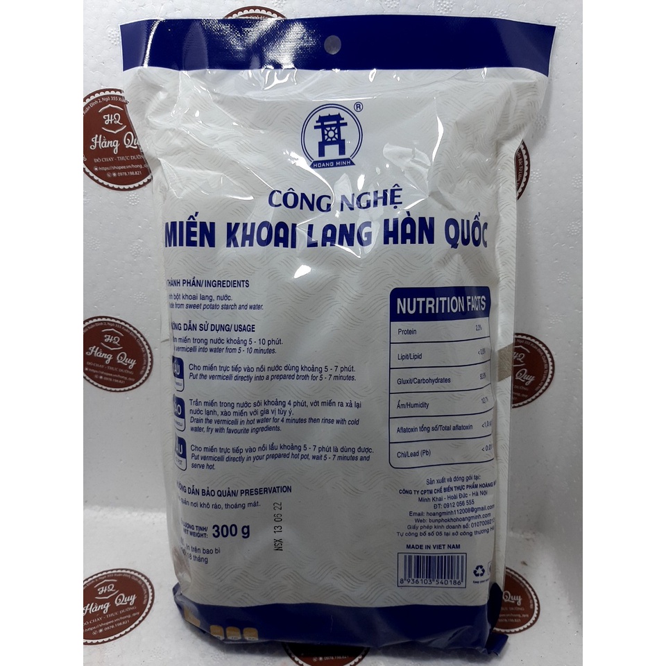 Miến Khoai Lang (hàn Quốc 1kg, Hoàng Minh :300g)