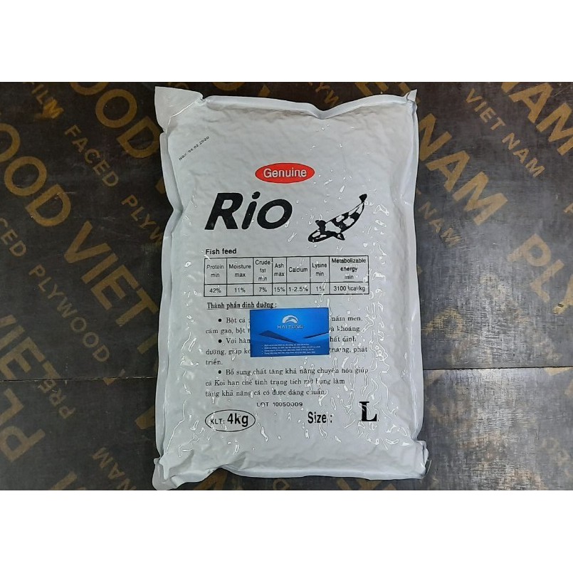 [ Hot Giá Sỉ ] Cám cá koi Rio bao 4kg - tránh xệ bụng cá