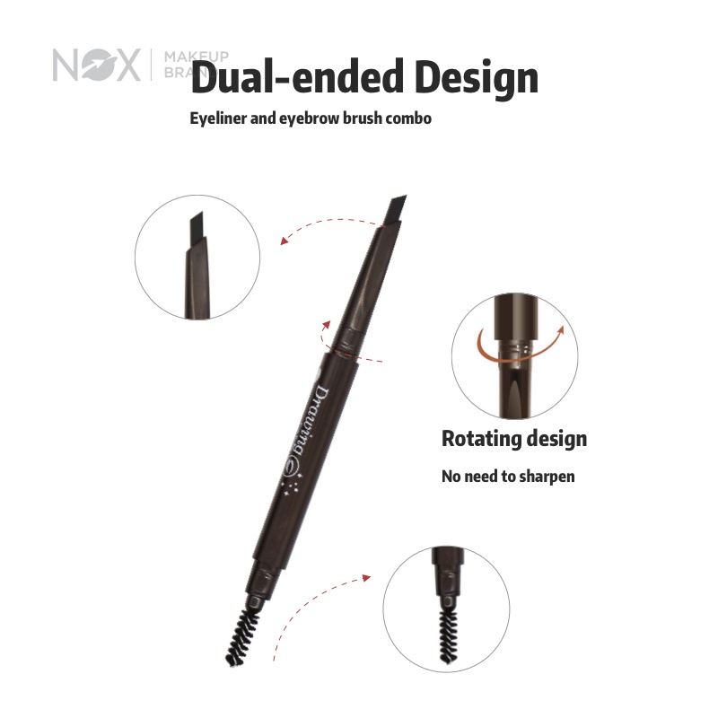 Chì kẻ lông mày NOX thiết kế hai đầu có cọ lâu trôi chống mồ hôi 0.3g | BigBuy360 - bigbuy360.vn