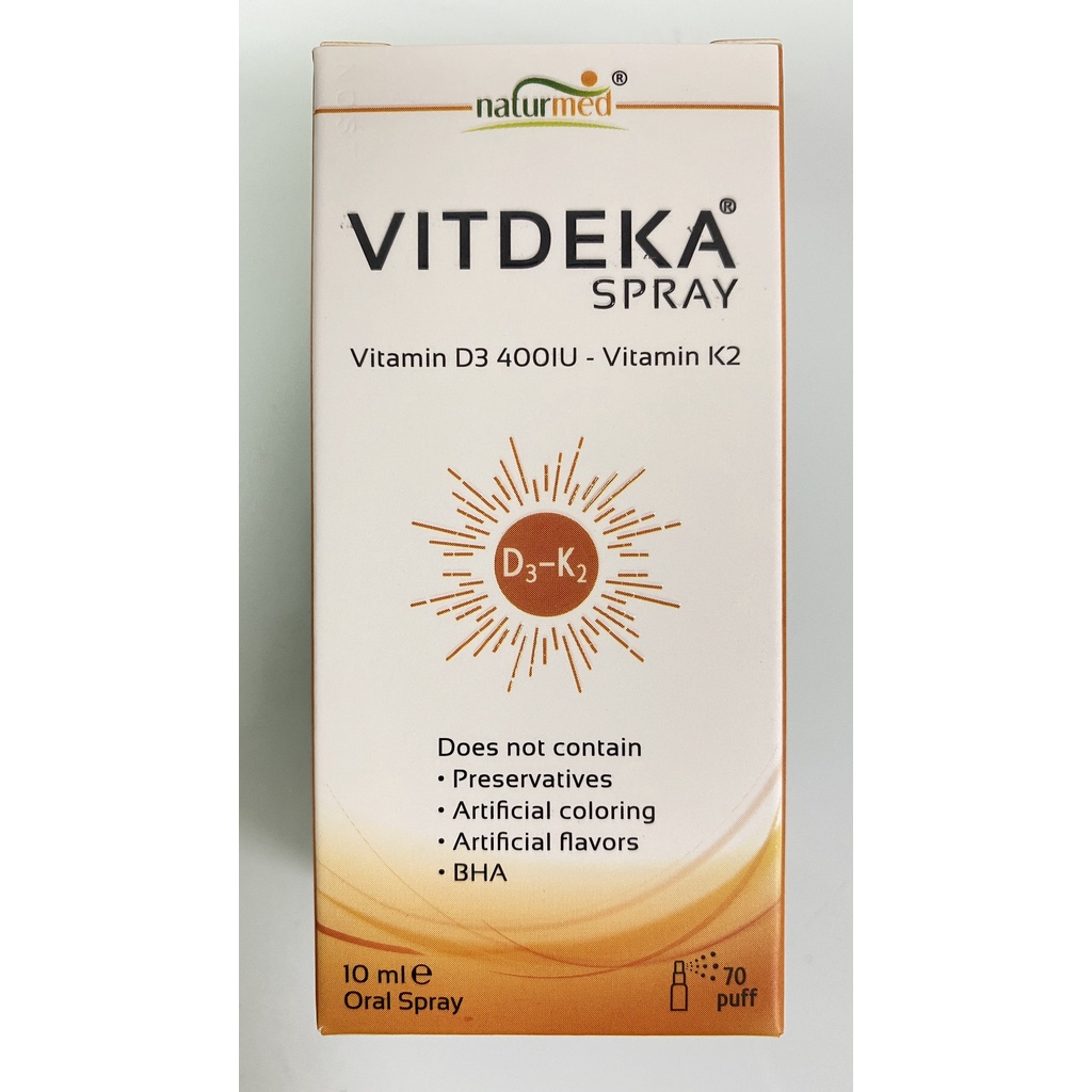 Vitdeka.Bổ Sung Vitamin D3.Vitamin k2 Dạng Xịt Giúp Hấp Thu Canxi,Xương Răng Chắc Khỏe
