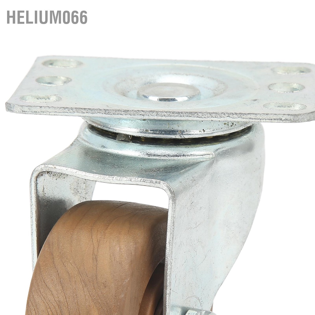 Helium066 2 cái Xe đẩy Caster Nylon chịu nhiệt Chống mài mòn Bánh xe xoay linh hoạt 75mm