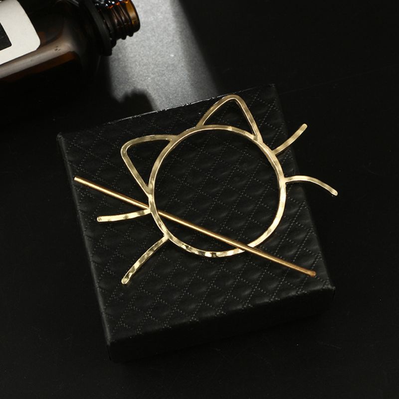 Kẹp Tóc Kim Loại Hình Mèo Dễ Thương Cho Nữ