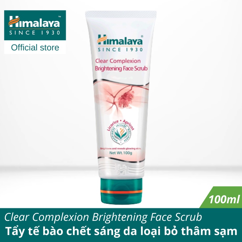 [HSD: 6/2024] Tẩy tế bào chết sáng da mờ thâm từ cam thảo Himalaya Clear Complexion Brightening Scrub 100ml