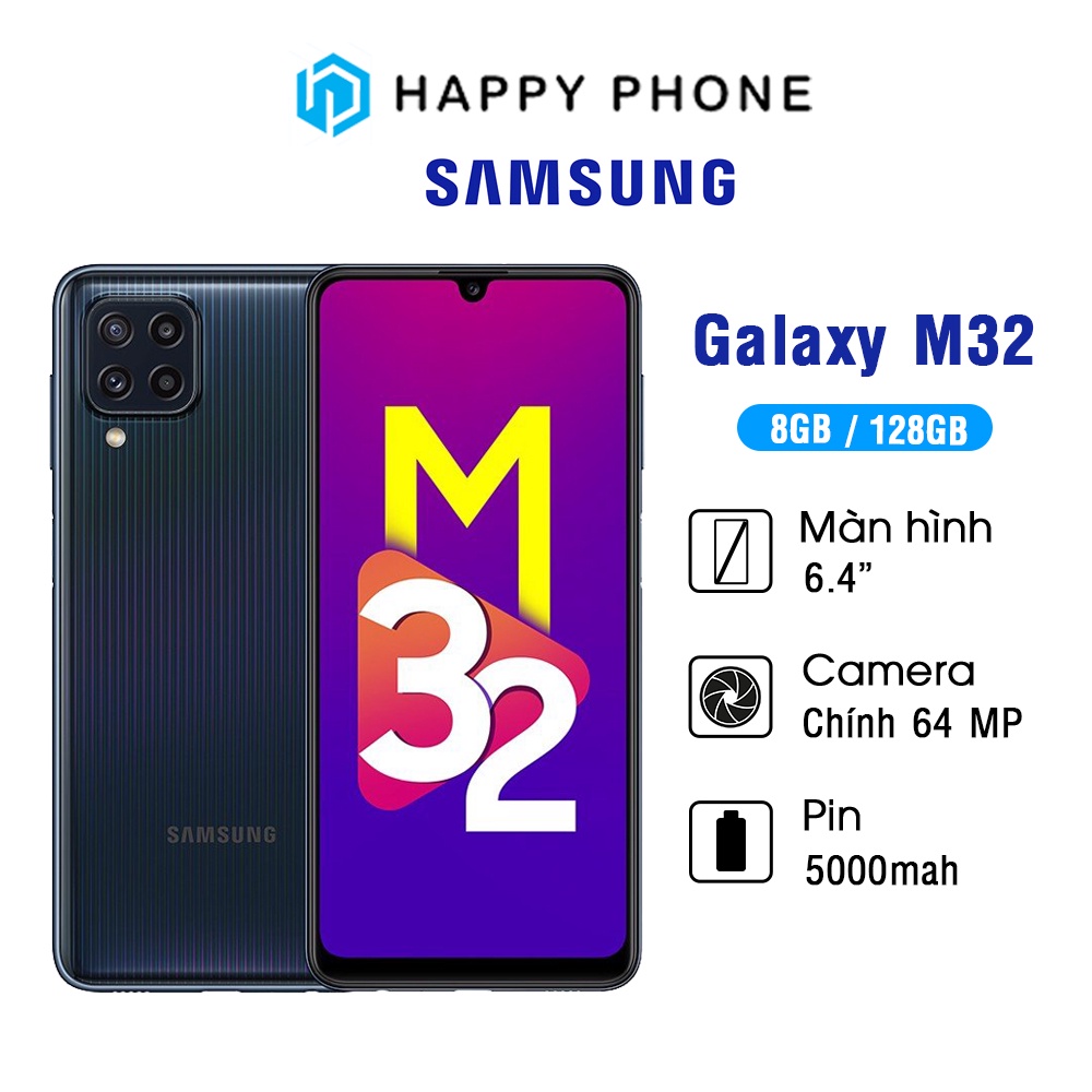Điện Thoại Samsung Galaxy M32 (8GB/128GB) - Hàng Chính Hãng, Mới 100%, Nguyên seal, Bảo Hành 12 Tháng