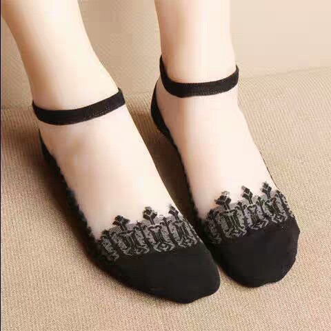 Combo 10 đôi tất/vớ nữ ren công chúa cổ ngắn