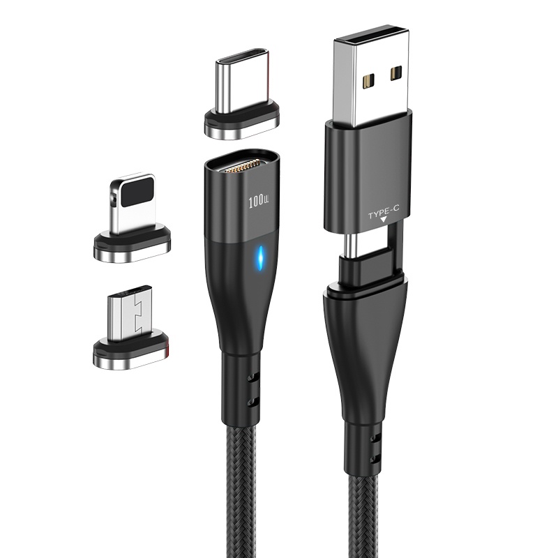 Dây Cáp Sạc Nhanh 100W USB C Sang USB Type C 3 Trong 1 Cho Laptop