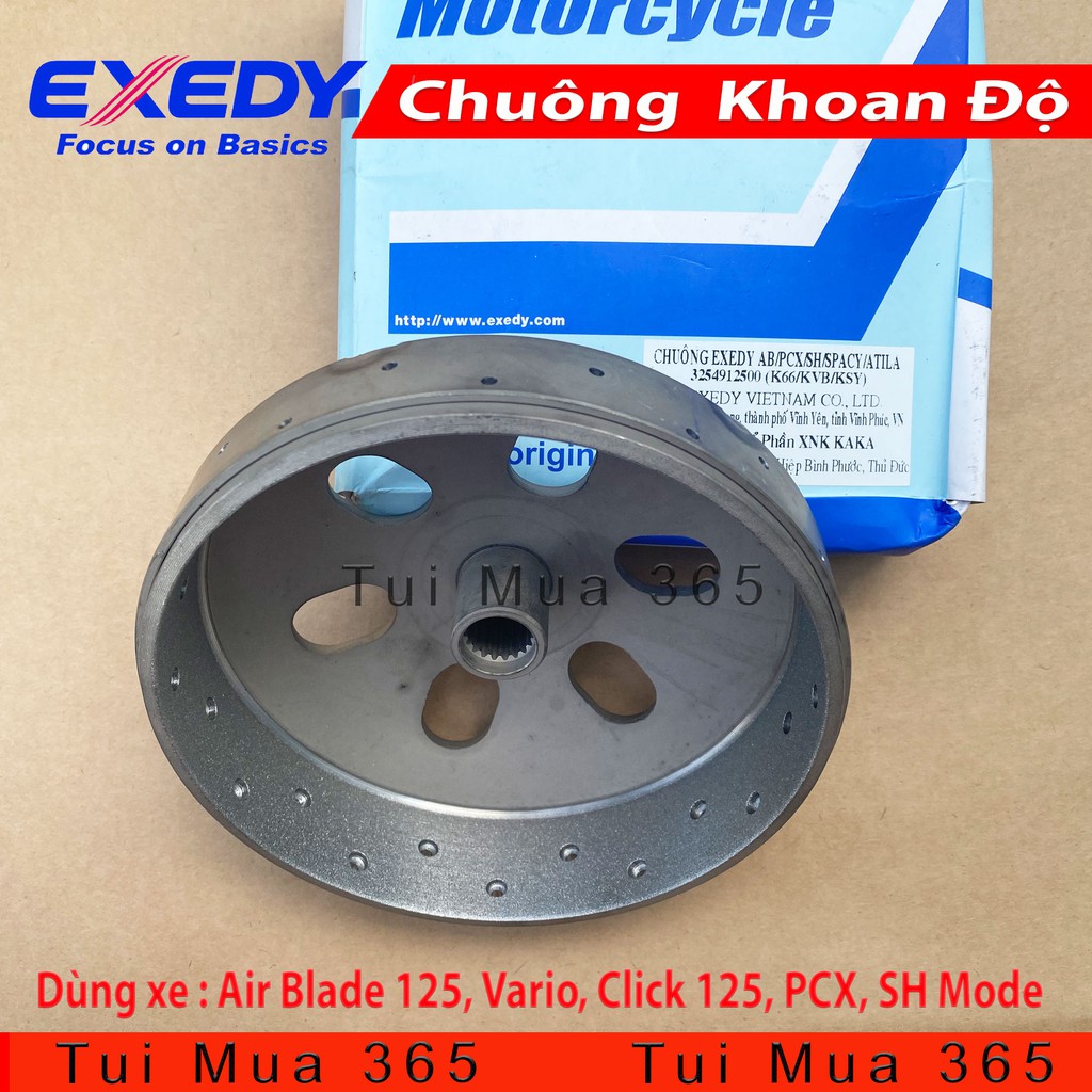 Chuông EXEDY Khoan Độ cho xe Air Blade 125, Vario, Click 125, PCX, SH Mode, ATiLa, Spacy125