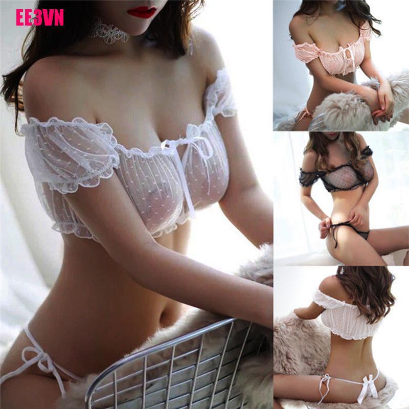 Đồ lót mặc ngủ 2 mảnh quyến rũ thời trang cho nữ