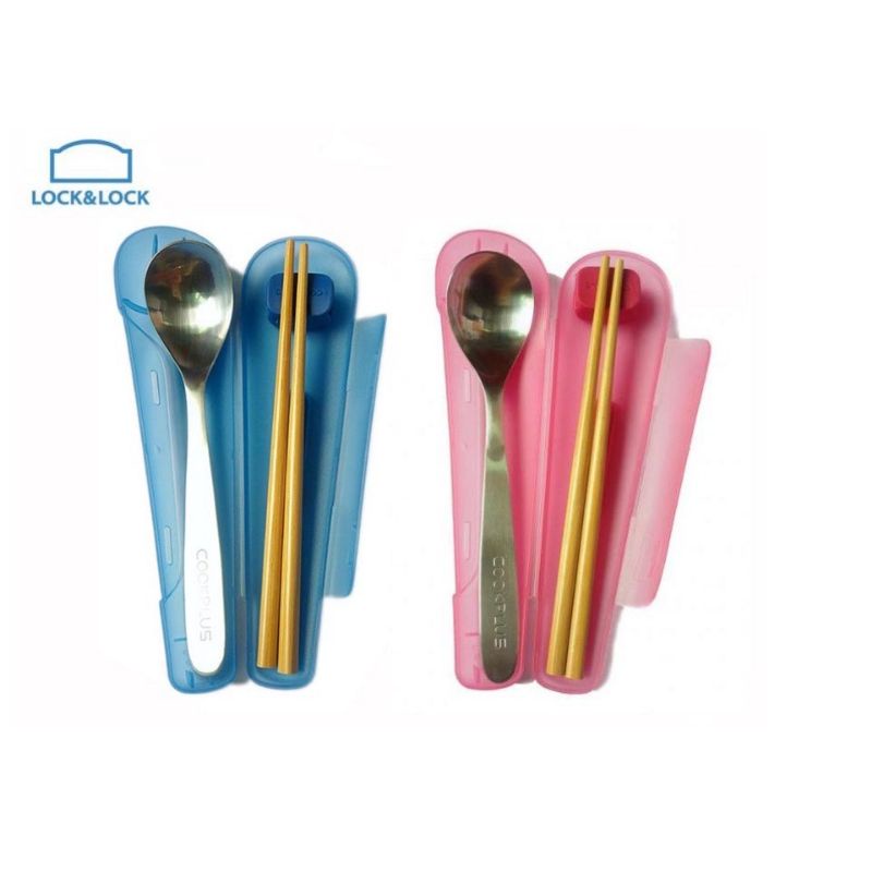Hộp nhựa đựng muỗng Inox và đũa tre Lock&Lock Portable case for Spoon&Chopsticks - HPL103