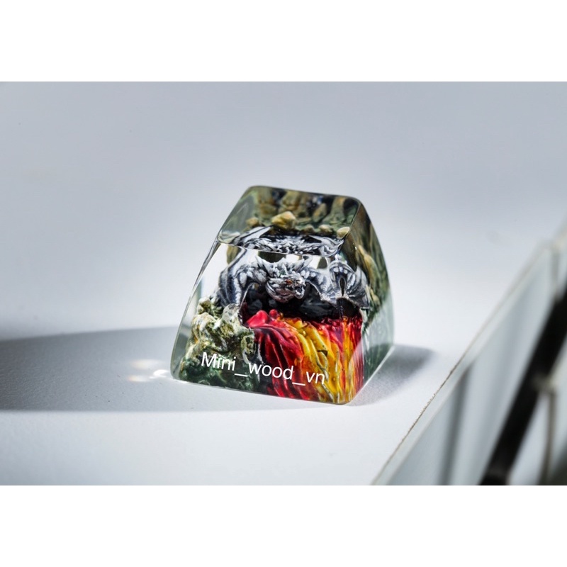Nút bàn phím cơ Rồng Đen.Key cap resin Dragon Black.Keycap Artisan