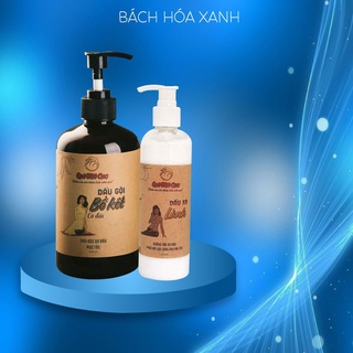 COMBO DẦU GỘI XẢ TỰ NHIÊN GIÚP TÓC MỀM MƯỢT, DẦY DÀI, CHẮC KHỎE SPA QUÊ MỘT CỤC