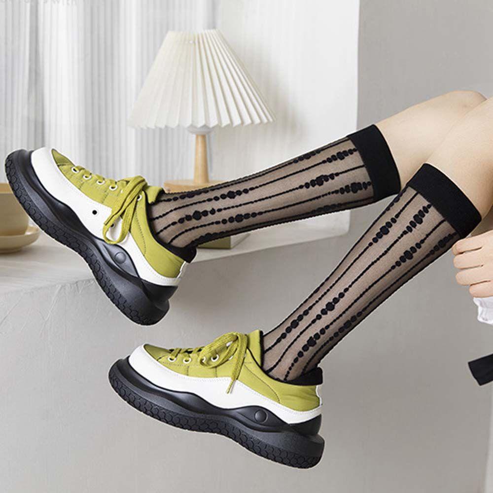 SOMEDAYZL Vớ Dài Họa Tiết Sọc / Chấm Bi / Chấm Bi Phong Cách Lolita Gợi Cảm Cho Nữ